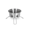 Petromax Feuerkanne aus Edelstahl auf drei Beinen für Outdoor-Kochen