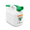 STIHL 5 Liter Benzinkanister in Orange mit grünem Deckel und Auslaufrohr