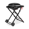 Weber Traveler Compact Gasgrill in Schwarz auf klappbarem Gestell mit Rädern