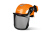 STIHL Kinder-Spielzeughelm in Orange mit Gesichtsgitter