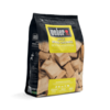 Verpackung von Weber Wood Chunks Apfel 1.5kg mit sichtbaren Holzstücken und Produktinformationen