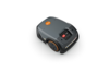 STIHL iMOW 4 EVO Mähroboter auf weißem Hintergrund mit Bedienfeld und Logo