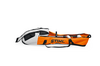 STIHL Tragtasche für Akku-Geräte geöffnet mit sichtbaren Werkzeugen auf weißem Hintergrund