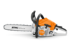 Stihl MS 182 C-BE Motorsäge auf weißem Hintergrund mit sichtbaren Details und Markenlogo