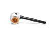 Stihl BG 56 Benzin-Laubbläser in Weiß und Orange auf weißem Hintergrund