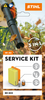 Werbegrafik für STIHL Service Kit 40 mit Komponenten und Vorteilen für BR 800 Laubbläser