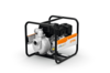 STIHL WP 300 Wasserpumpe auf weißem Hintergrund mit robustem Rahmen und leistungsstarkem Motor