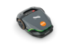 STIHL iMOW 5 EVO Mähroboter auf weißem Hintergrund mit Bedienfeld und Logo