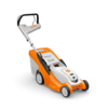 Stihl RMA 239 C Akku-Rasenmäher in Orange und Weiß mit Markenlogo