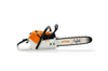 Stihl Spielzeug-Säge in Orange und Weiß mit beweglicher Kette und LED-Anzeige
