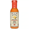 Flasche Old Texas Spicy Buffalo Wing Sauce mit klarem Etikett und sichtbarem Inhalt