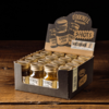 Karton mit O'Donnell Micro Macadamia Schnapsflaschen in Prohibitionsdesign