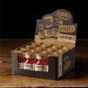 O'Donnell Moonshine Shots in Blutorange in einem 16er Karton auf Holztisch