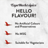 Werbegrafik von Cape Herb & Spice mit Slogan und Hinweisen zu natürlichen Inhaltsstoffen