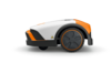 STIHL iMOW 4 Mähroboter in Weiß und Orange für automatische Rasenpflege