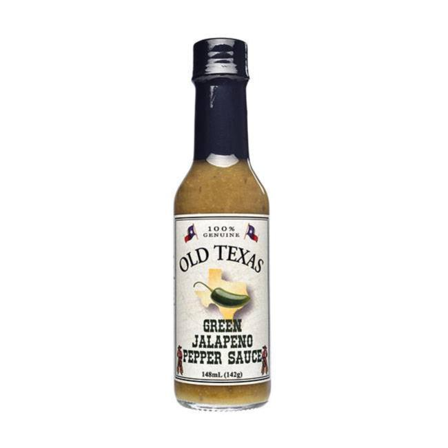 Flasche Old Texas Green Jalapeno Pepper Sauce mit Etikett