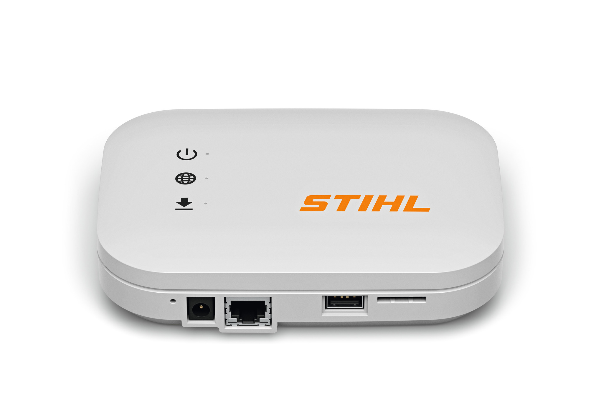 STIHL Connected Mobile Box mit Logo und Anschlüssen