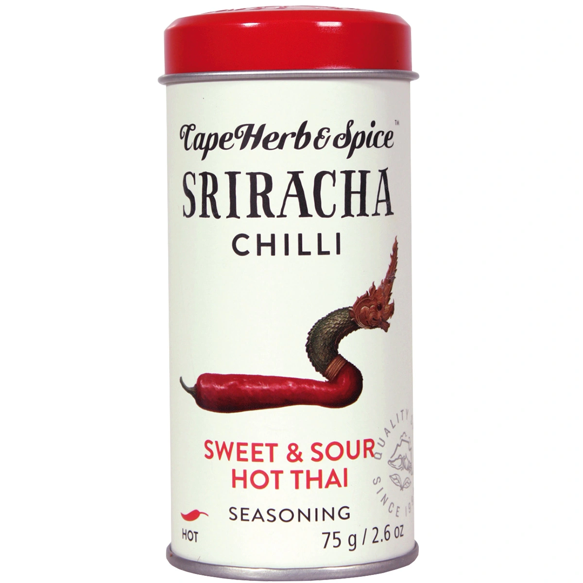 Gewürzdose von Cape Herb & Spice mit Sriracha Chili, 75g