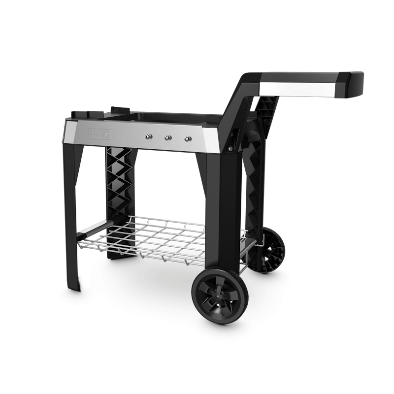 Weber Rollwagen Pulse 1000 und 2000 mit Besteckhalter und Seitentisch