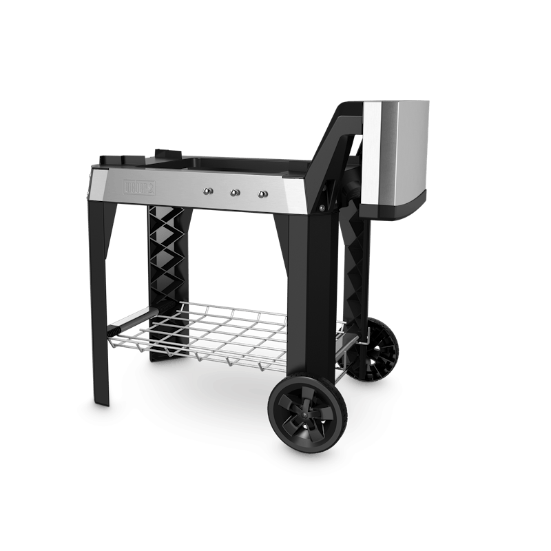 Weber Rollwagen Pulse 1000 und 2000 mit Besteckhalter und Seitentisch