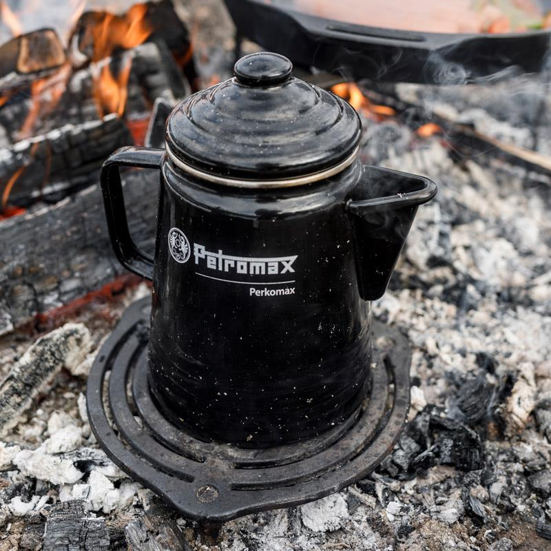 Petromax Perkomax Perkolator auf Lagerfeuer benutzt
