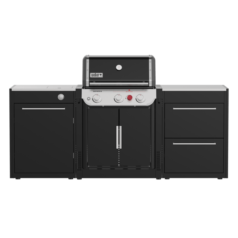 Weber BBQ Kitchen Gas 231 Set für Genesis mit Edelstahl-Arbeitsflächen
