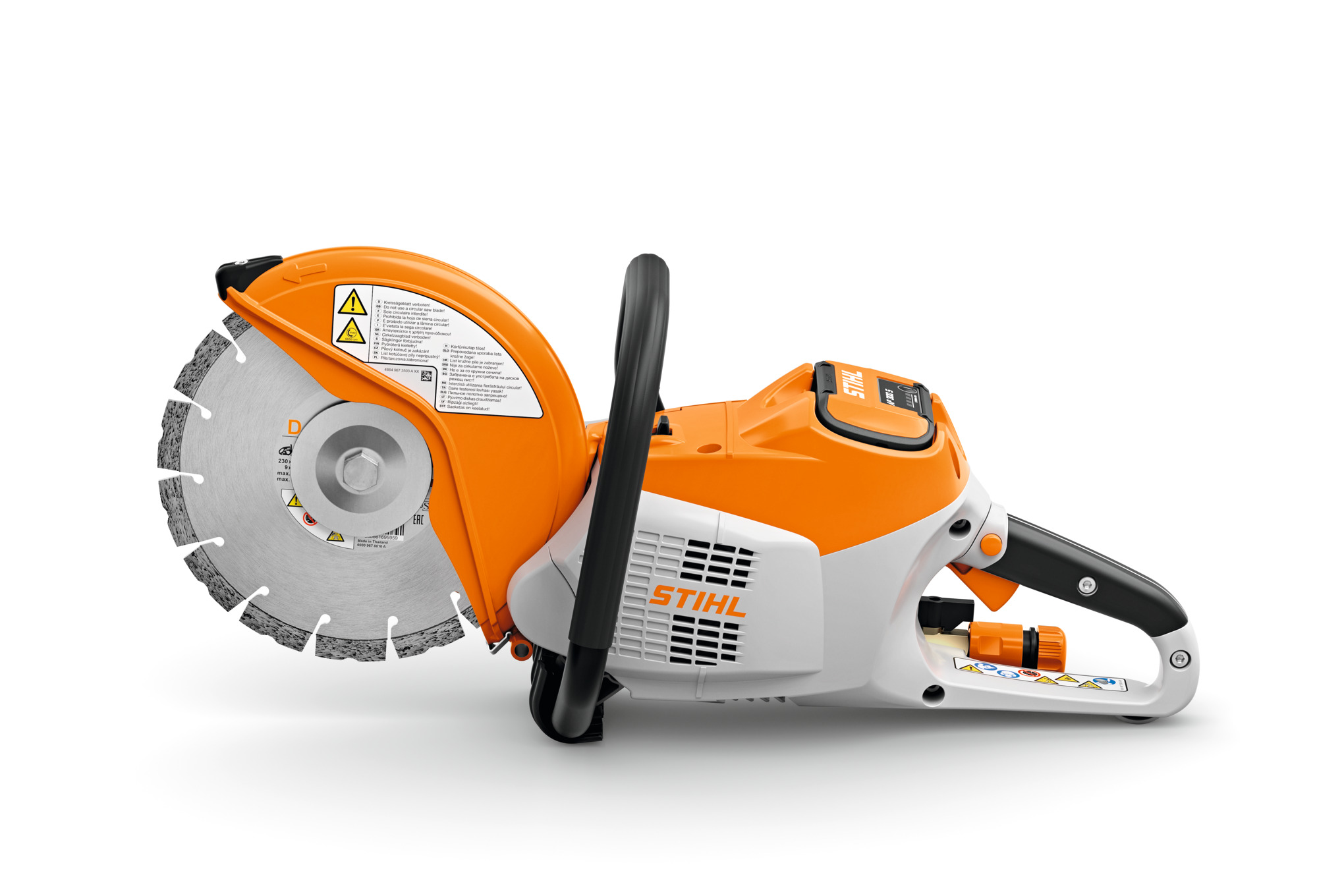 STIHL TSA 230 Akku-Trennschleifer auf weißem Hintergrund