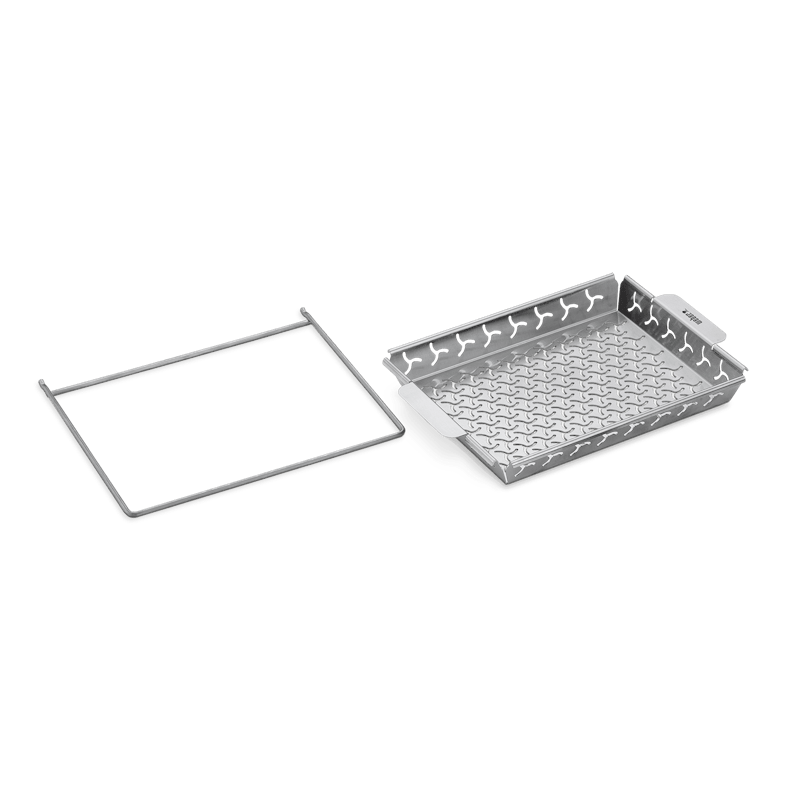 Weber Elevations-Grillkorb-Set aus Edelstahl für effizientes Grillen
