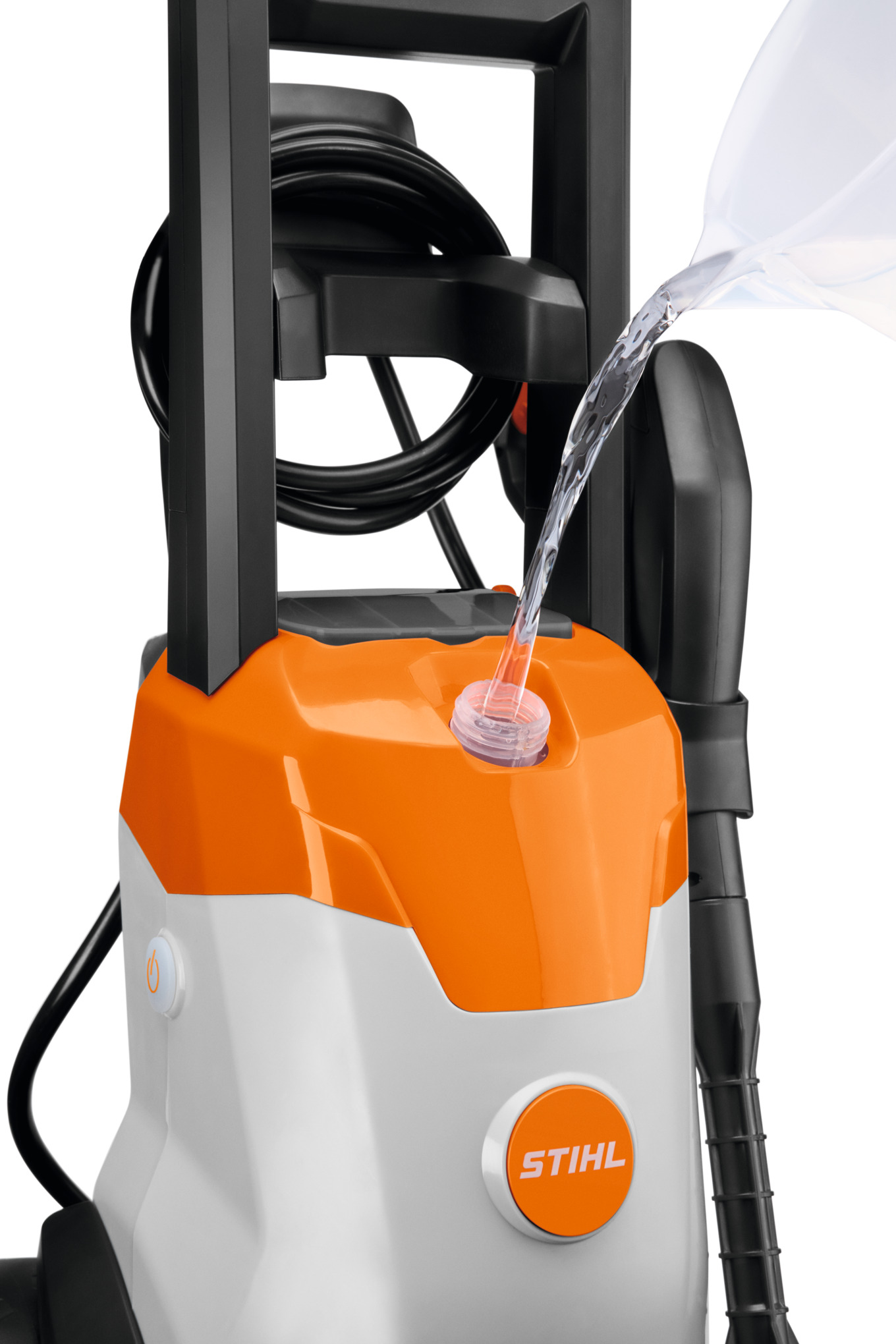 STIHL Spielzeug-Hochdruckreiniger mit Wasserfluss aus Wassertank
