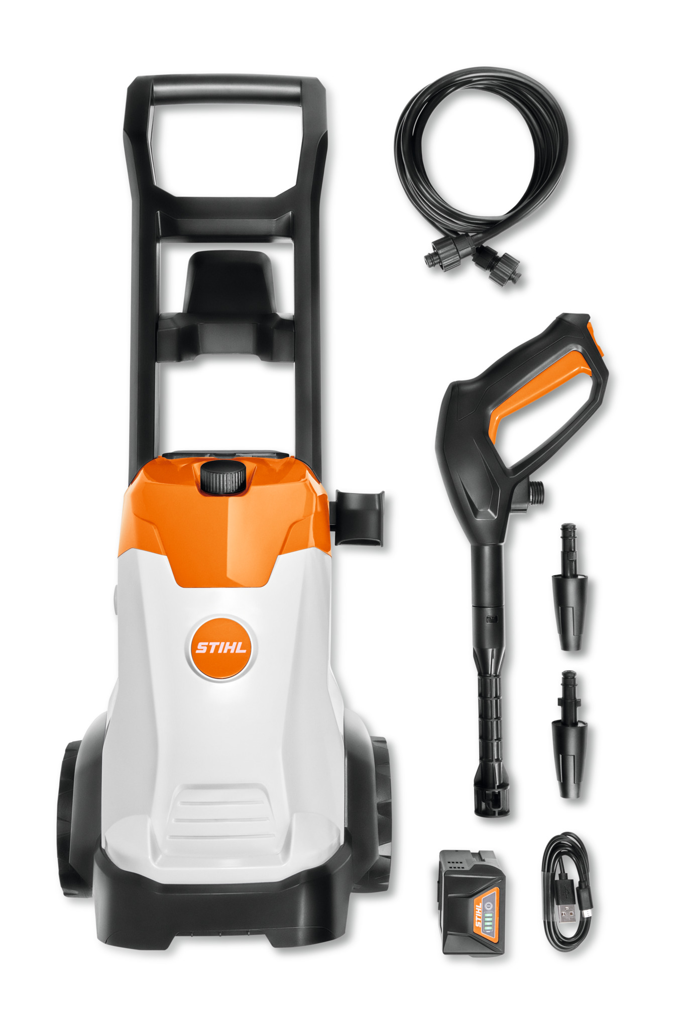 STIHL Spielzeug-Hochdruckreiniger Set mit Akku und zwei Düsen