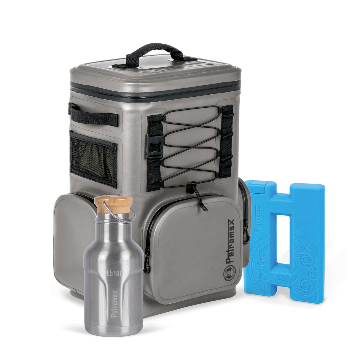 Petromax Kühlruksack mit Isolierflasche und Kühlakku für Outdoor-Aktivitäten