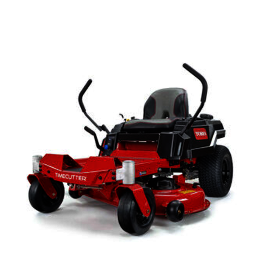 Toro ZS4200S TimeCutter Rasenmäher mit rotem Mähdeck und hoher Rückenlehne
