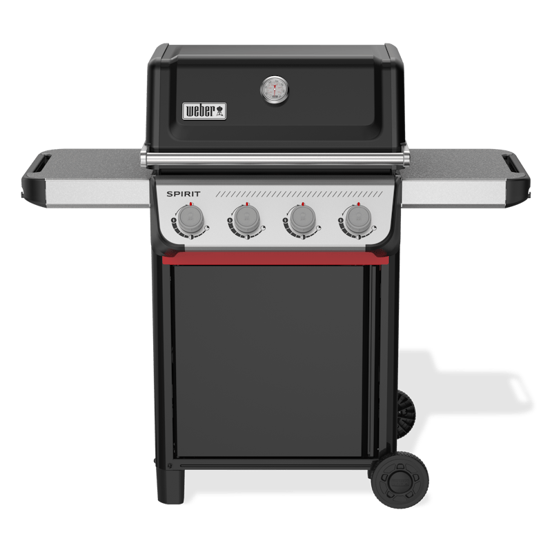 Weber SPIRIT E-410 Gasgrill in Schwarz mit vier Brennern und Seitentischen