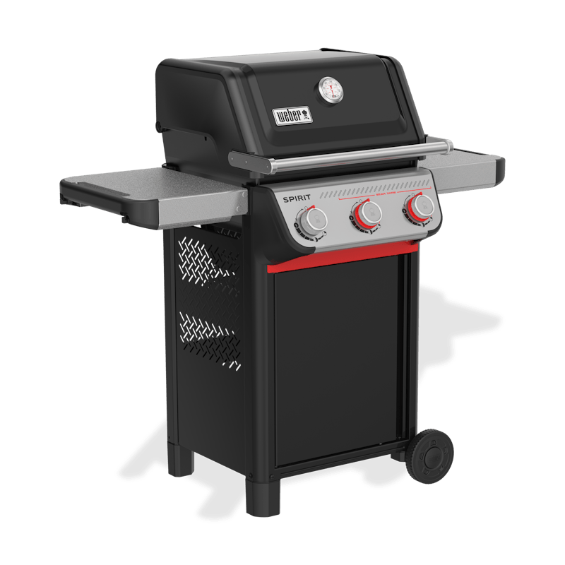 Weber SPIRIT E-325 GBS Gasgrill in Schwarz mit klappbaren Seitentischen und eingebautem Thermometer