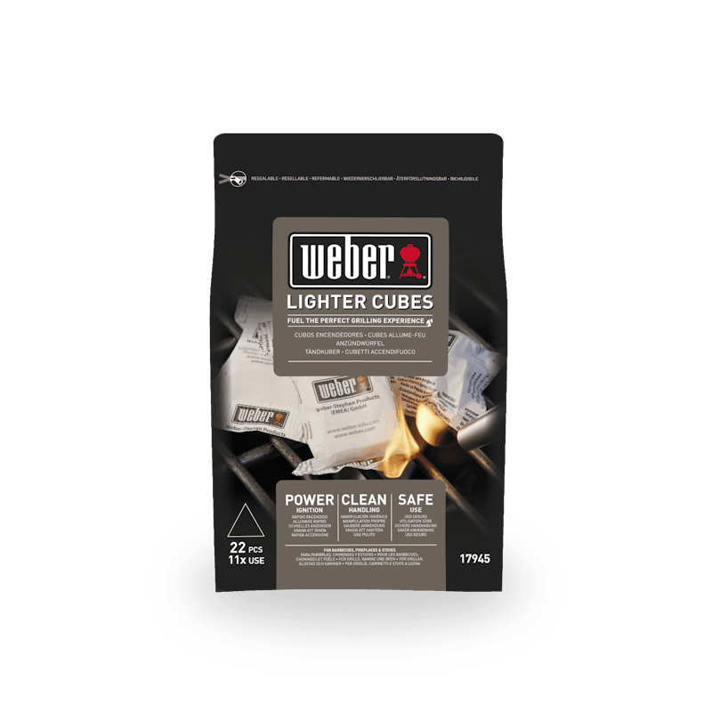 Weber Anzündwürfel Verpackung mit 22 Stück für effizientes Grillen