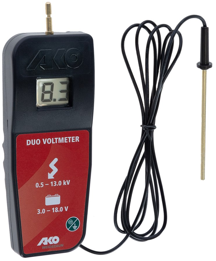 AKO DUO-Voltmeter Modell 2022 für Weidezaungeräte und Batterien