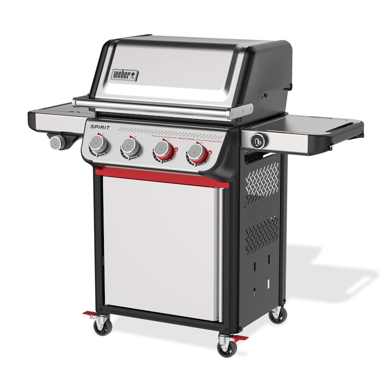 Weber SPIRIT SP-435 GBS Gasgrill in Edelstahl mit vier Brennern und Seitenbrenner