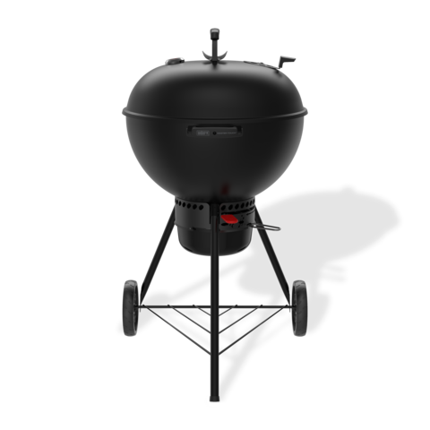 Weber Master-Touch GBS C-5755 STEALTH Holzkohlegrill in schwarz mit Deckelthermometer und GBS-Grillrost