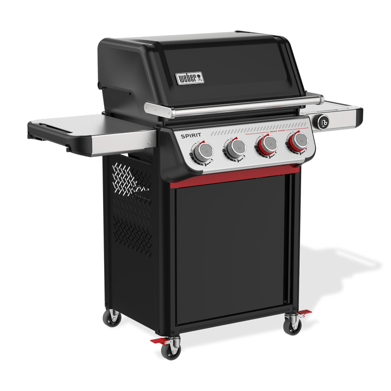 Weber SPIRIT EP-425 GBS Gasgrill in Schwarz mit vier Brennern und Edelstahl-Seitentischen