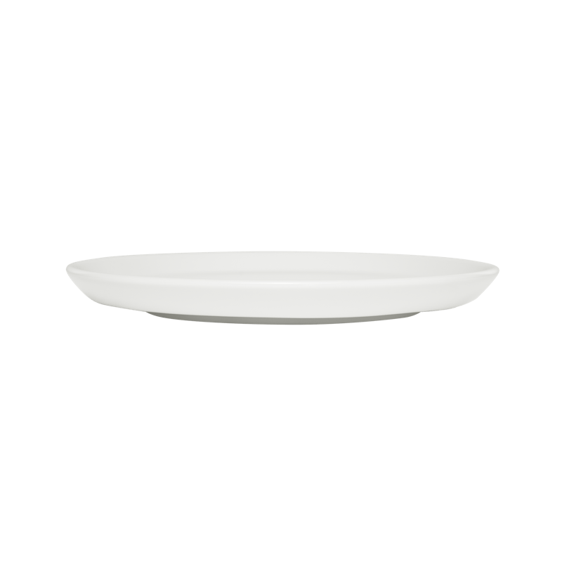 Weißer Porzellan-Dessertteller von Weber, Durchmesser 20.5 cm, aus Hartporzellan gefertigt