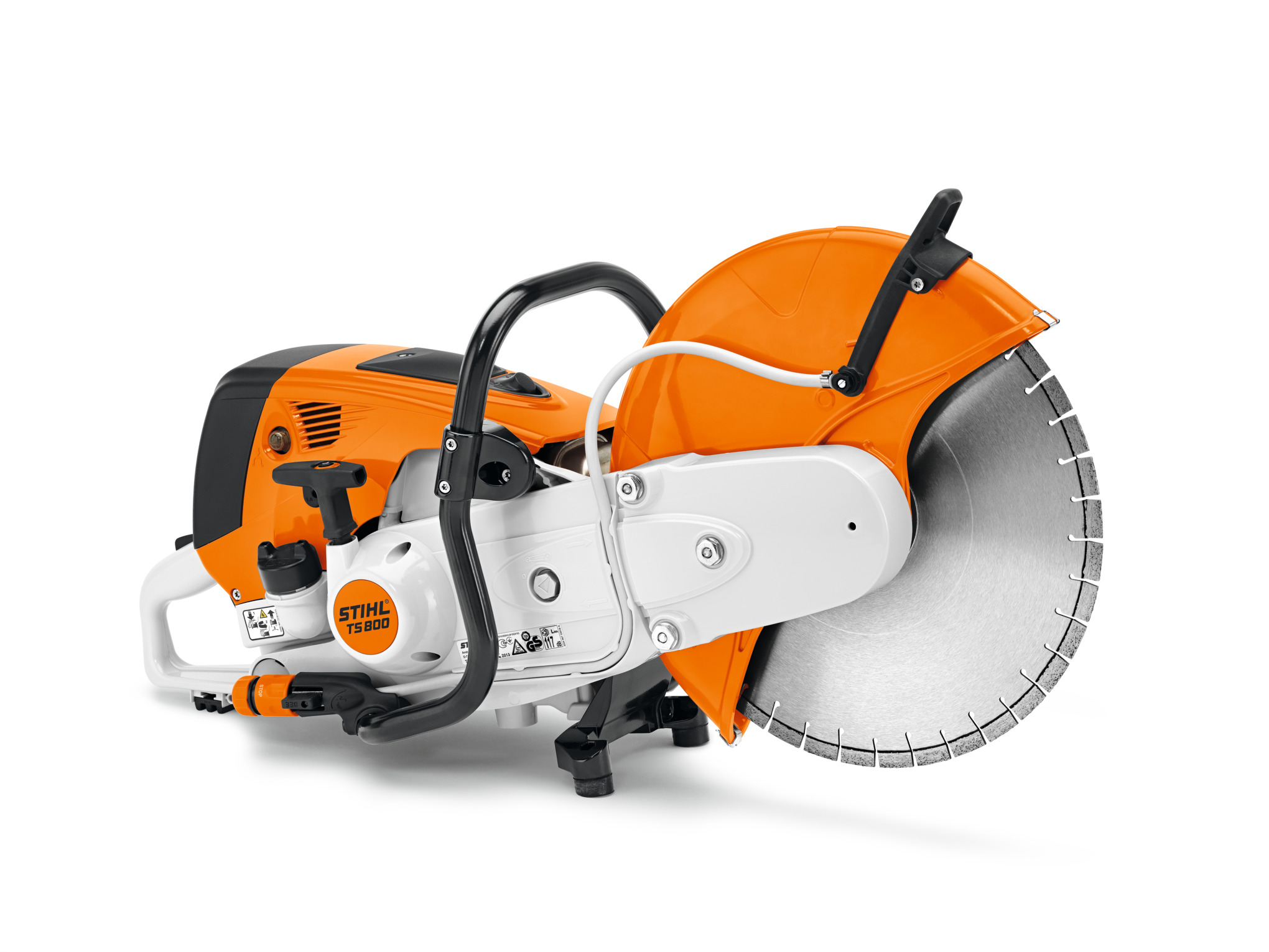 Stihl TS 800 Benzin-Trennschleifer auf weißem Hintergrund