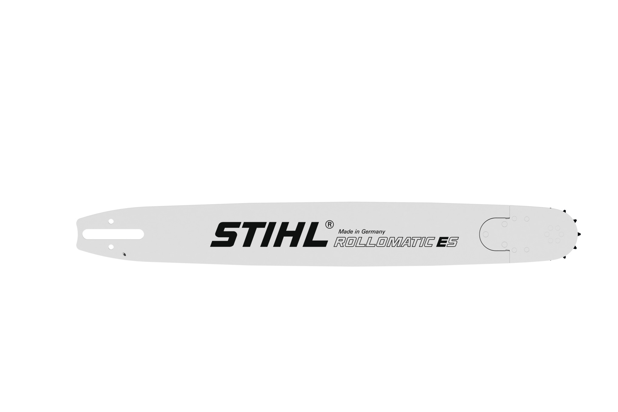 STIHL Rollomatic ES Führungsschiene für Motorsägen in Weiß mit Logo