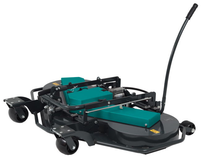 Professionelles grünes DS-Mähwerk 135 mit elektrischer Schnitthöhenverstellung und Mulchkit