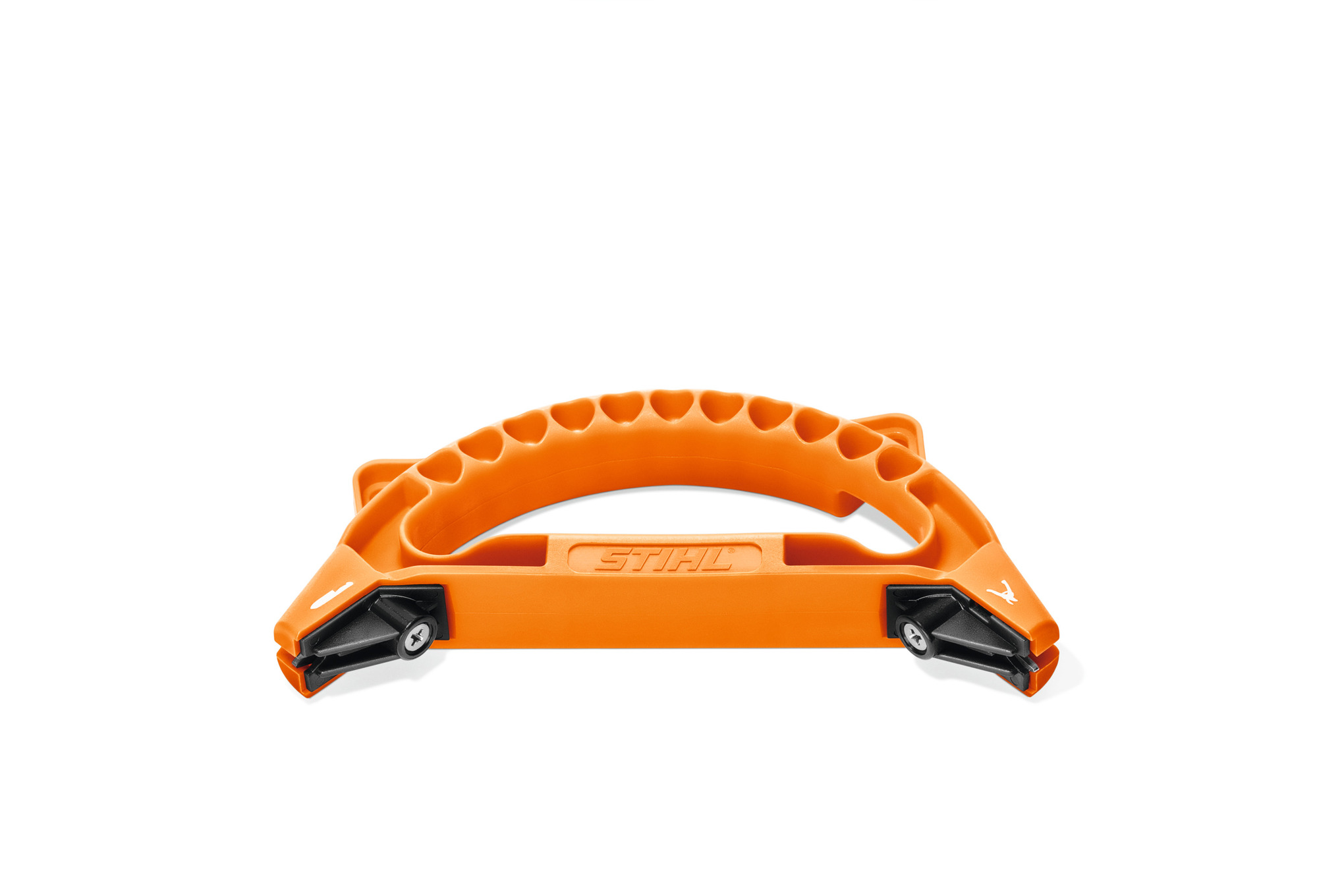 STIHL Schärfwerkzeug 3-in-1 in Orange auf weißem Hintergrund