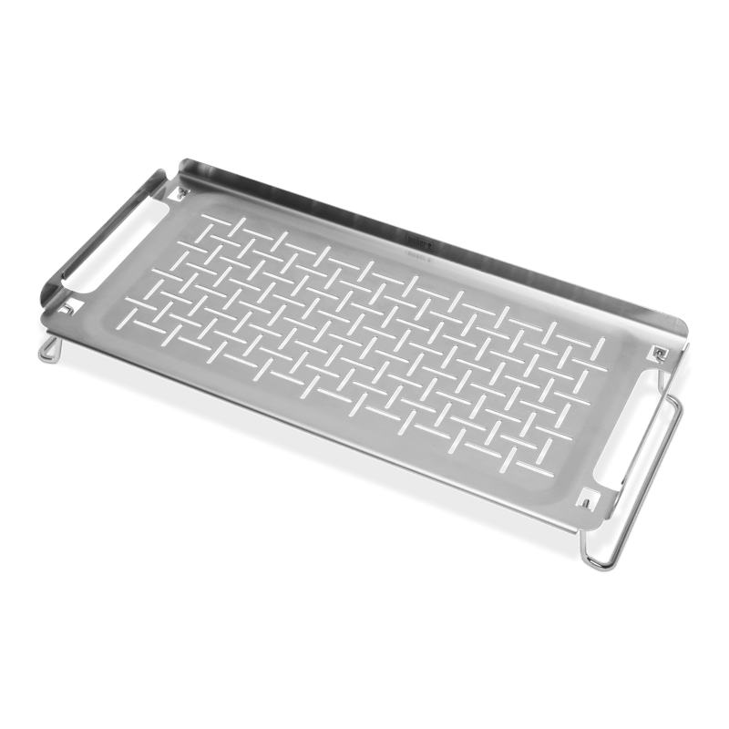 Weber Warmhalterost für Flat Top Grills mit klappbaren Beinen und schmalen Schlitzen