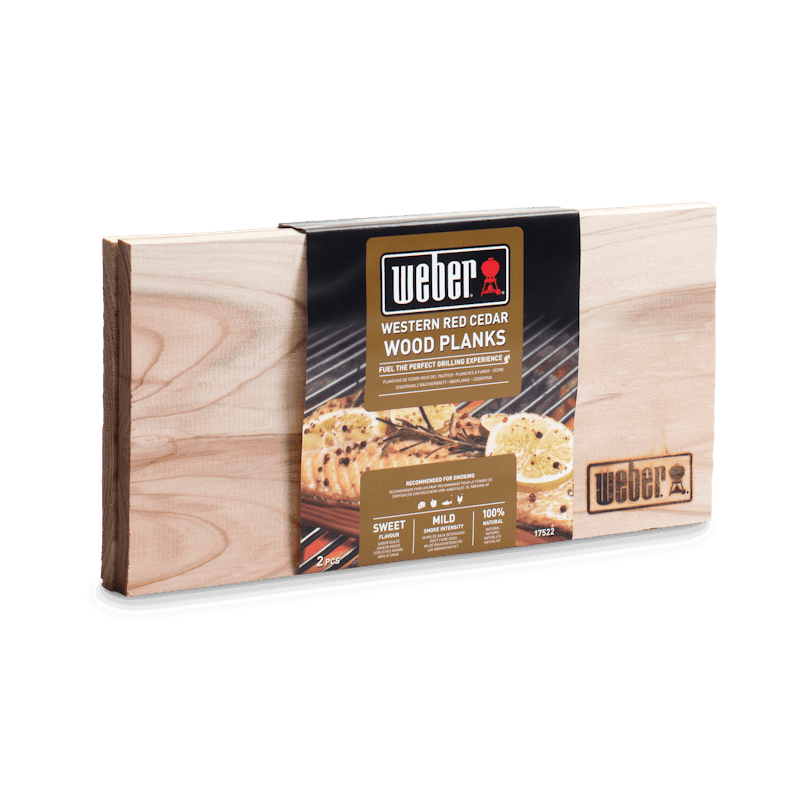 Weber Räucherbretter aus Zedernholz in Verpackung ideal für Fisch und Käse