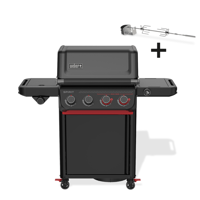 Weber SPIRIT EP-435R Gasgrill Stealth Edition mit Drehspieß