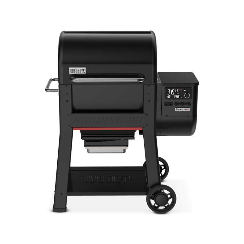 Weber SEARWOOD Holzpelletgrill in Schwarz mit digitaler Temperaturanzeige