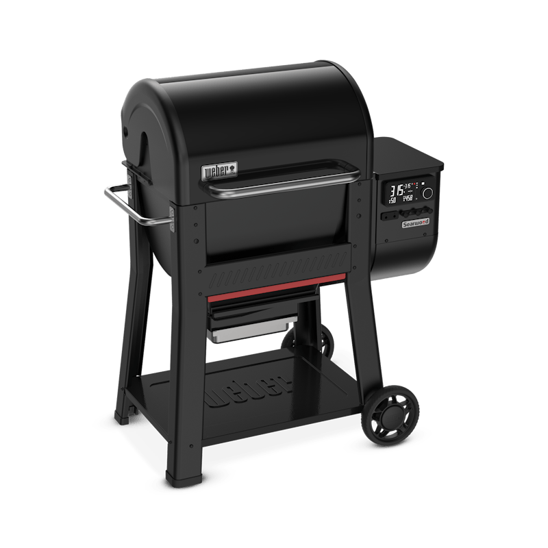 Weber SEARWOOD Holzpelletgrill in Schwarz mit digitalem Bedienfeld
