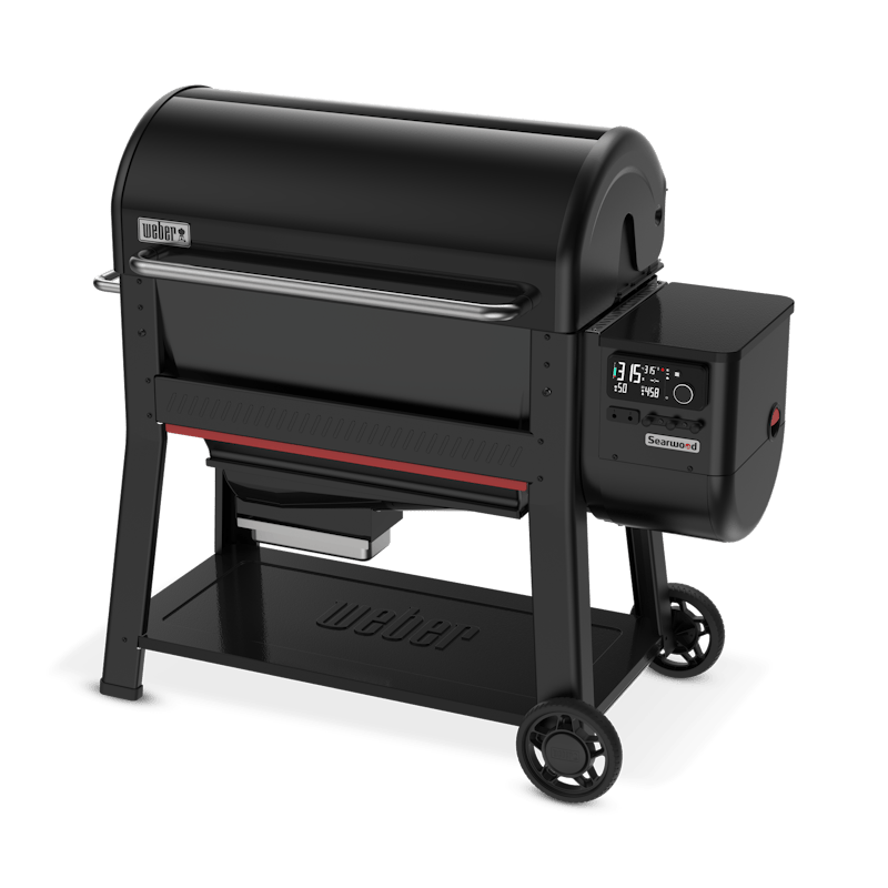 Weber SEARWOOD XL Holzpelletgrill in Schwarz mit digitalem Bedienfeld